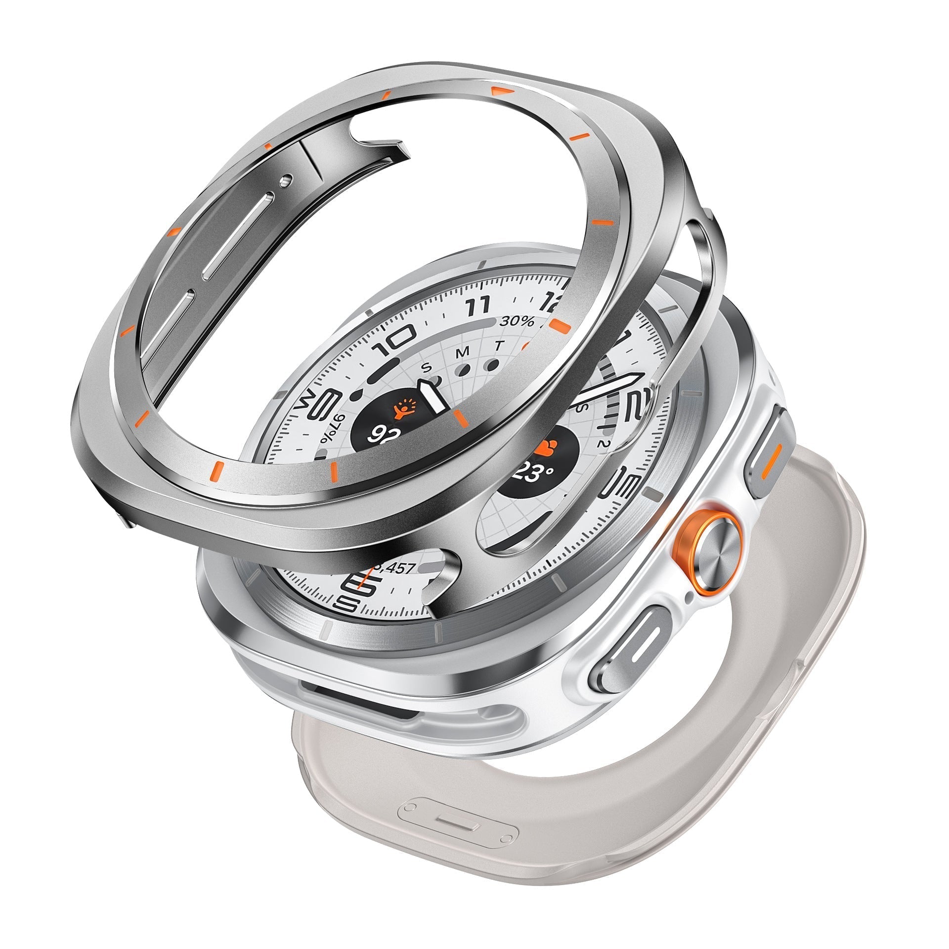 Vollrand kratzfest Metall 360° Schutzcover für Samsung Galaxy Watch Ultra