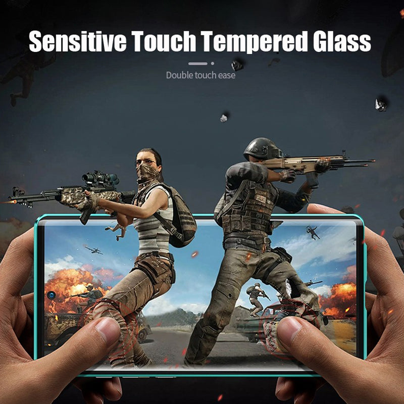 Magnetisches gehärtetes Glas doppelseitige Telefonhülle für Samsung