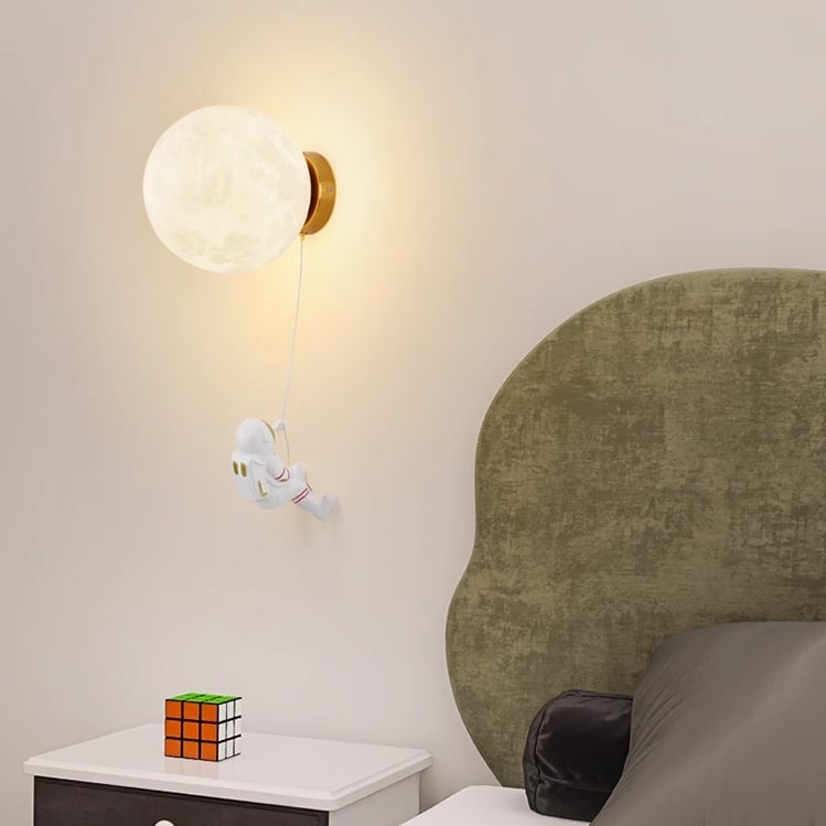 Creative Moon Astronaut Wandleuchte | 3D-gedruckt | Nachhaltiges Design