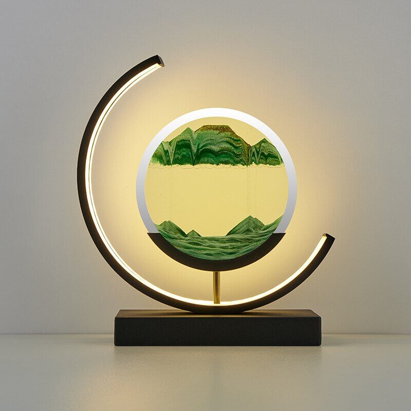Zelara Sandbild Tischlampe - Dynamische Kunst