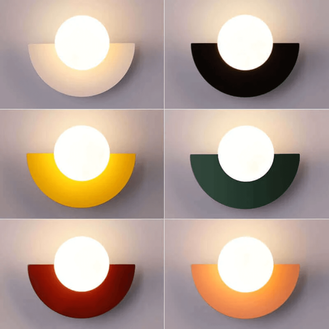 Metallische Halbmond Wandlampe