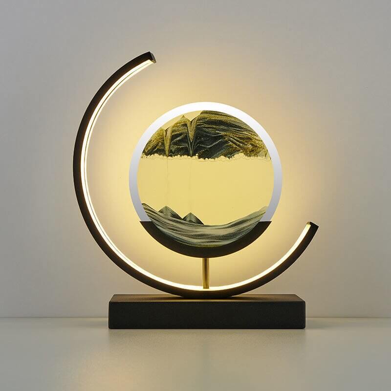 Zelara Sandbild Tischlampe - Dynamische Kunst