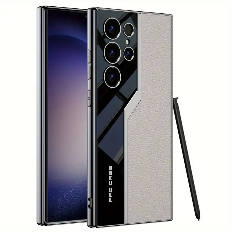 Super Lauf Ultra-dünn Einfache Elektroplattierung Leder Handyhülle Für Samsung Galaxy S25