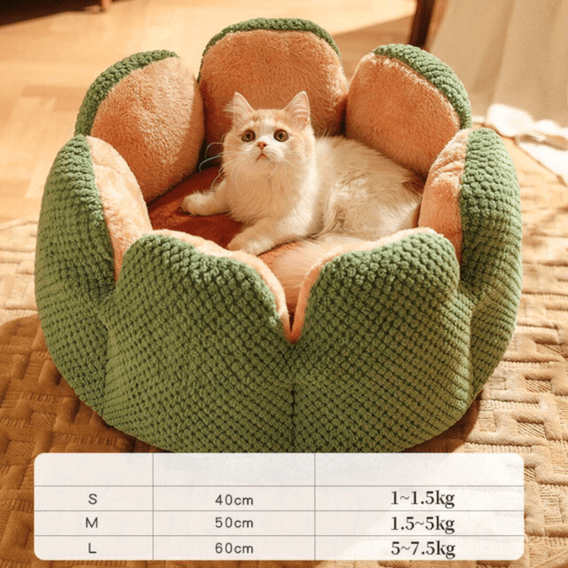 Kuscheliges Blüten-Haustierbett für Katzen & Hunde