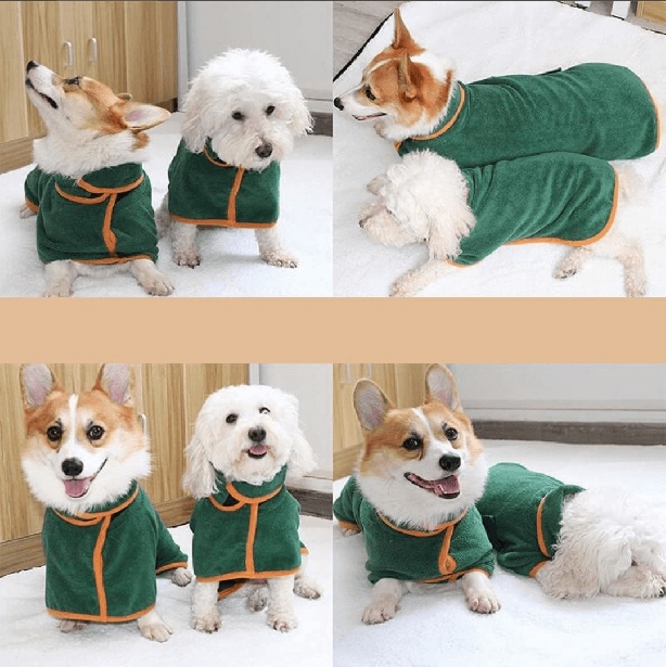 Saugekräftiger Hunde-Bademantel Mikrofaser