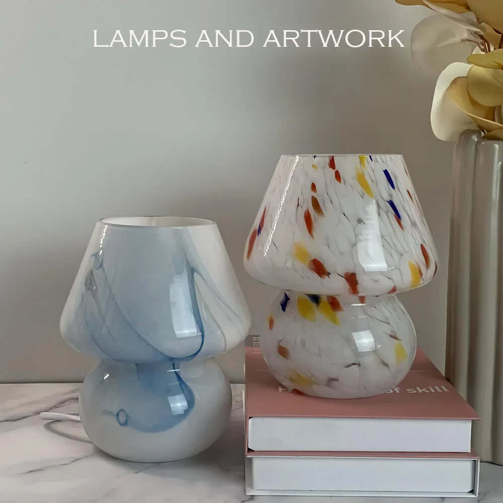 Zelara Pilzlampe aus Glas