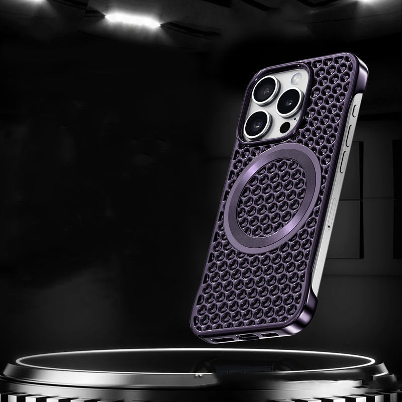 Magnetisches Gehäuse mit Wabenmuster für Apple iPhone – Schutz und Wärmeableitung