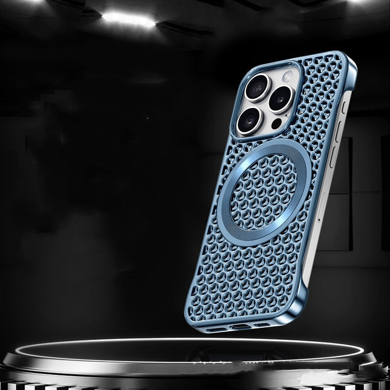 Magnetisches Gehäuse mit Wabenmuster für Apple iPhone – Schutz und Wärmeableitung