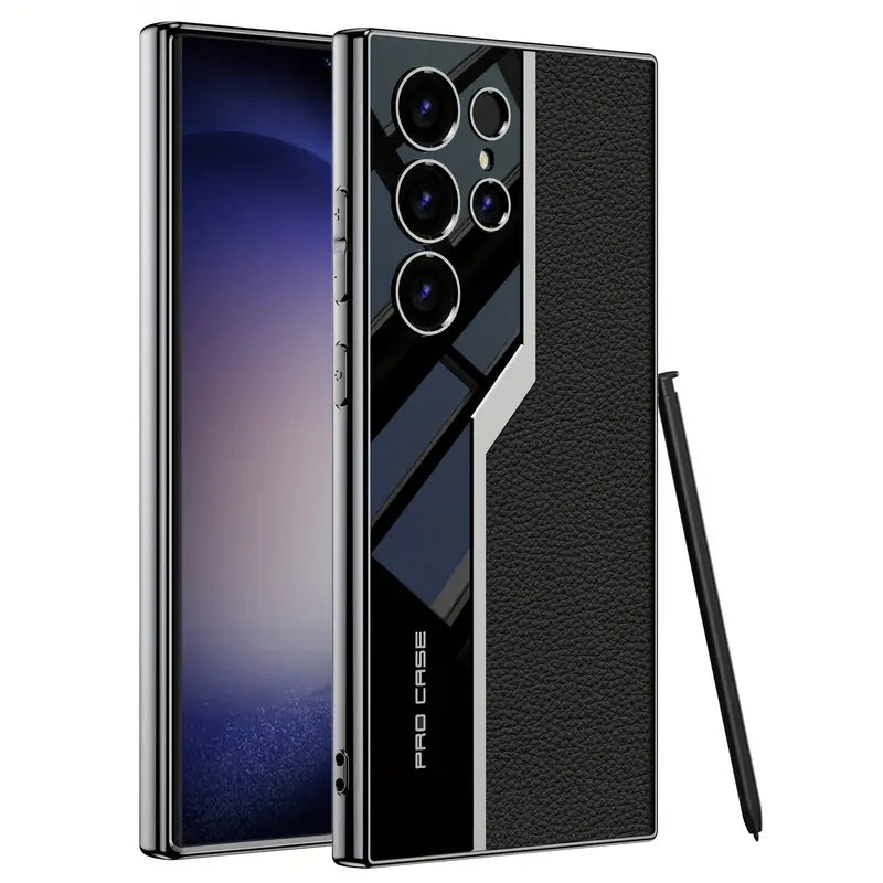 Super Lauf Ultra-dünn Einfache Elektroplattierung Leder Handyhülle Für Samsung Galaxy S25