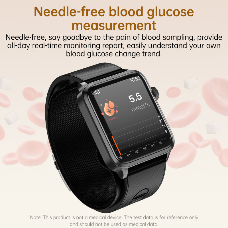 Hochpräzise Airbag-Blutdruck-Smartwatch ECG-Herzfrequenz-Blutzucker Harnsäure Blutfette Blutsauerstoff Schlaf