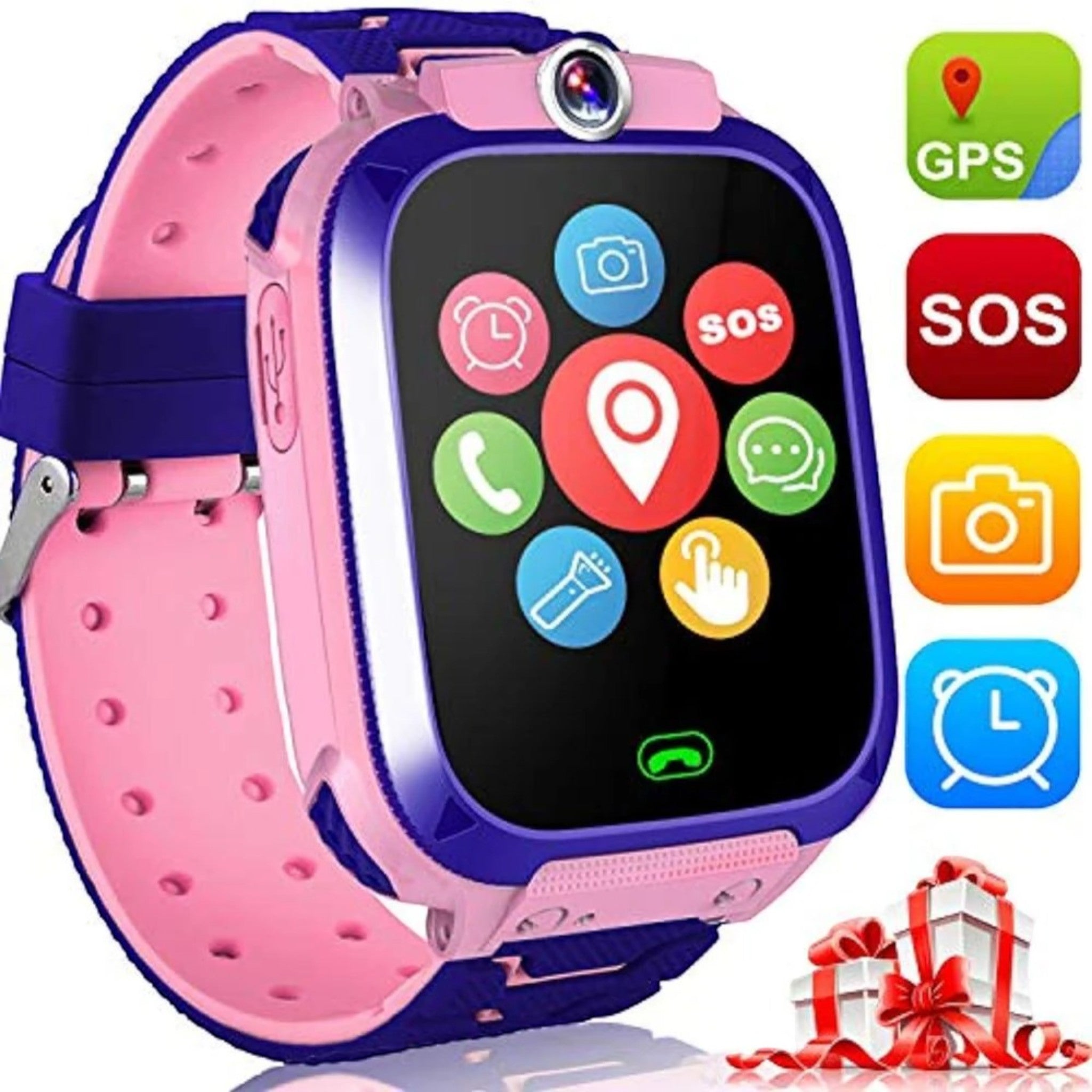 Kindersmartwatch mit GPS, Kamera, Anrufen und SOS-Taste – KidSecure