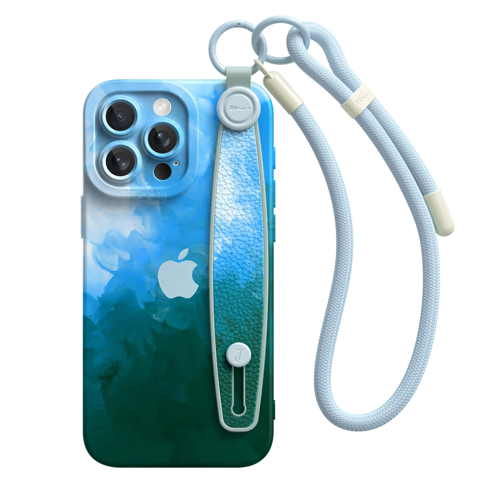 Blau Schwarz | Multifunktionale Handgelenktasche für iPhone-Serie