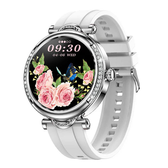 Zelara - Luxus Diamanten Zifferblatt Multifunktional Runde Smart Uhren