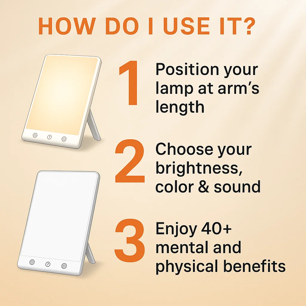 SAD Therapie Lampe | Lichttherapie für saisonale affektive Störung, Stimmungserhöhung & Energiebooster