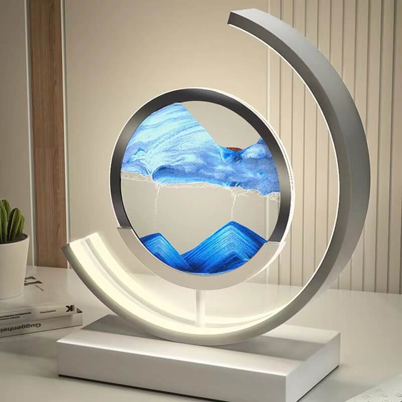 Zelara Sandbild Tischlampe - Dynamische Kunst