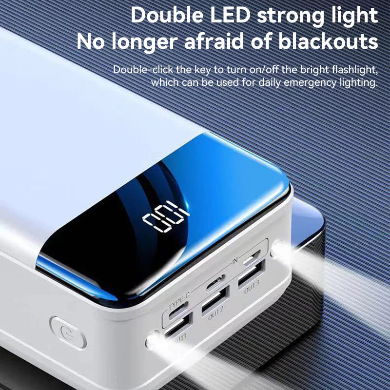 Kraftvolle Powerbank 50000 mAh – Immer verbunden und vorbereitet