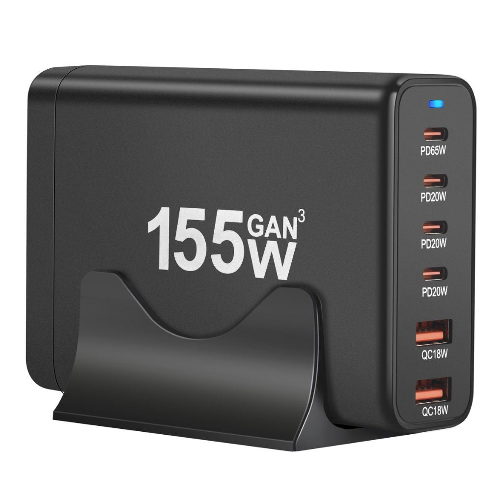 155W GaN 6-Port USB-C Ladegerät