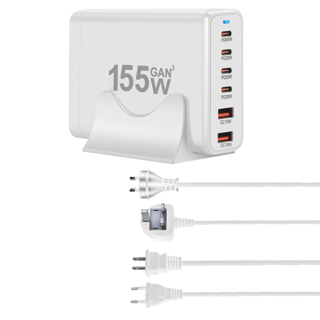 155W GaN 6-Port USB-C Ladegerät