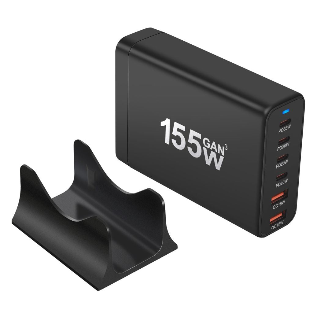 155W GaN 6-Port USB-C Ladegerät