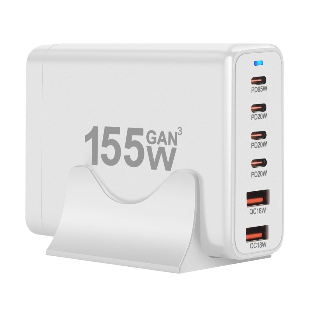 155W GaN 6-Port USB-C Ladegerät
