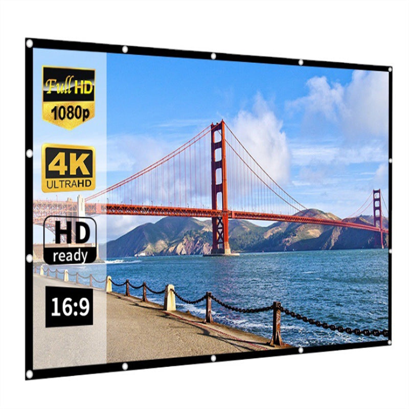 Tragbarer 4K Projektor mit lichtundurchlässiger Leinwand für Heimkino