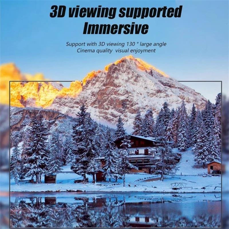 Tragbarer 4K Projektor mit lichtundurchlässiger Leinwand für Heimkino