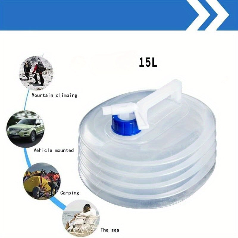 HydroPack Faltbarer Wasserbehälter – 15L Auslaufsichere und Tragbare Lösung
