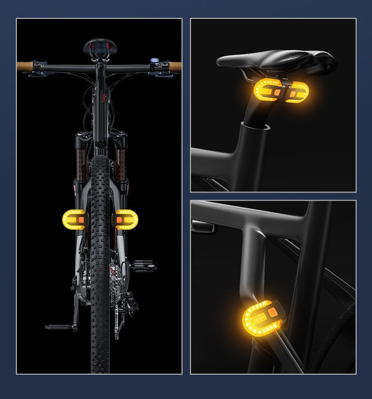 RijdLicht | Fahrrad USB-aufladbare drahtlose Fernbedienung Steuer Hinterlicht | Abnehmbare Nachtfahrwarnung Fahrradhalterung