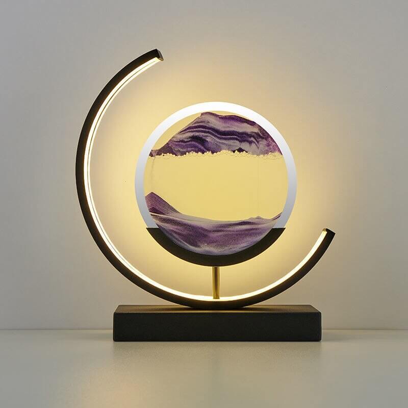 Zelara Sandbild Tischlampe - Dynamische Kunst