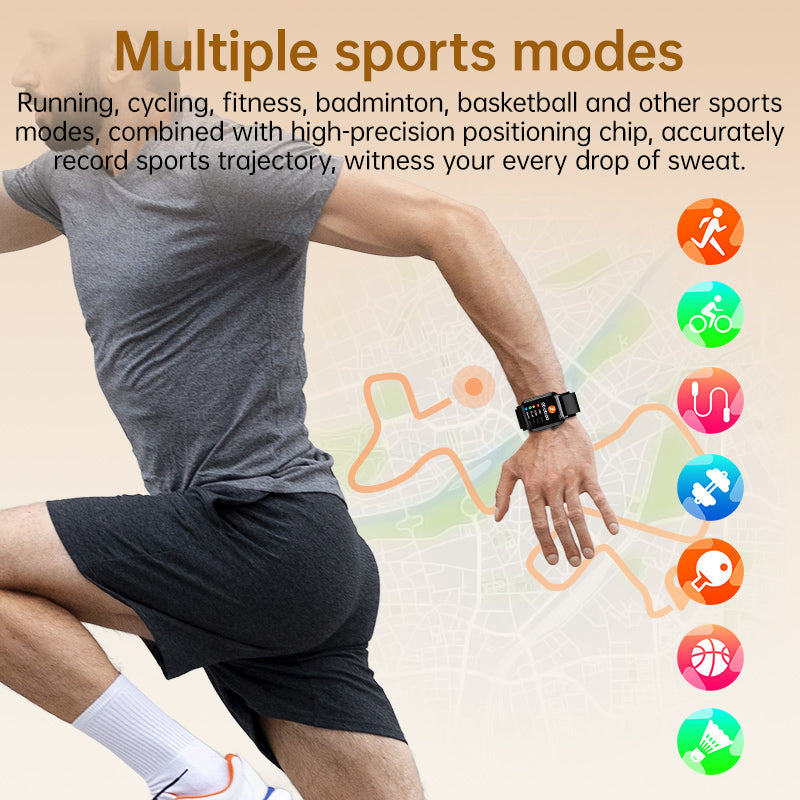 Hochpräzise Airbag-Blutdruck-Smartwatch ECG-Herzfrequenz-Blutzucker Harnsäure Blutfette Blutsauerstoff Schlaf