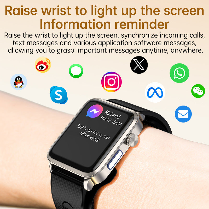 Hochpräzise Airbag-Blutdruck-Smartwatch ECG-Herzfrequenz-Blutzucker Harnsäure Blutfette Blutsauerstoff Schlaf