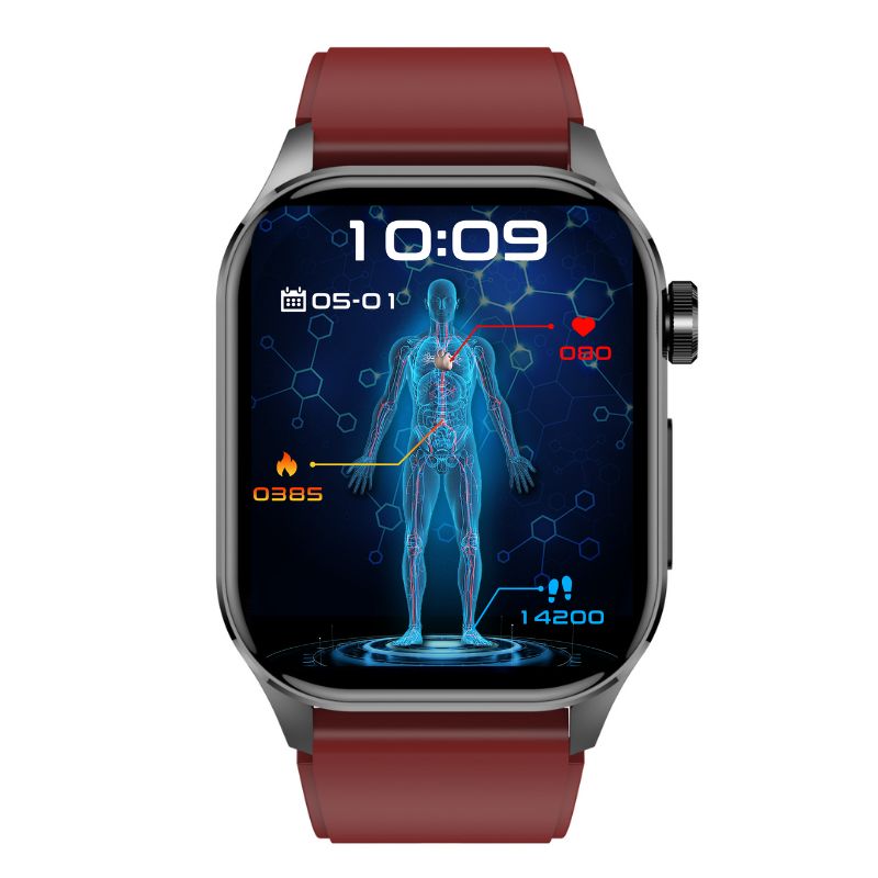 Professionelle ECG/EKG Nicht-invasive Blutzucker Gesundheits Smart Call Textbenachrichtigungsuhr