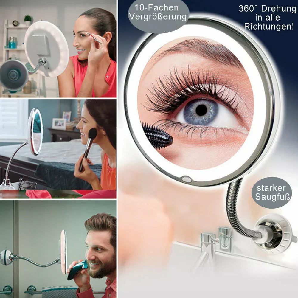 Kosmetischer LED-Spiegel mit 10-facher Vergrößerung