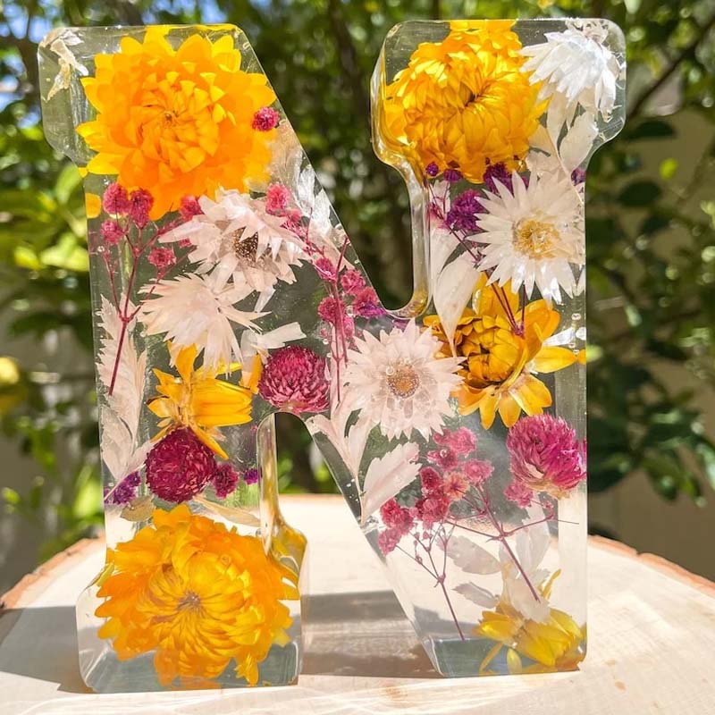 Dried Flower Letters Nachtlicht