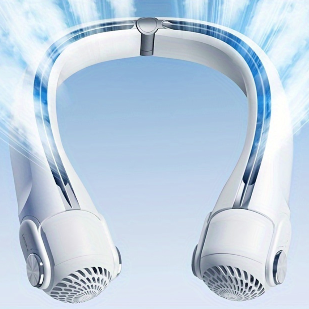 Wiederaufladbarer Nackenventilator – Leicht, Leise & 3-stufig regelbar mit bis zu 10 Std. Laufzeit
