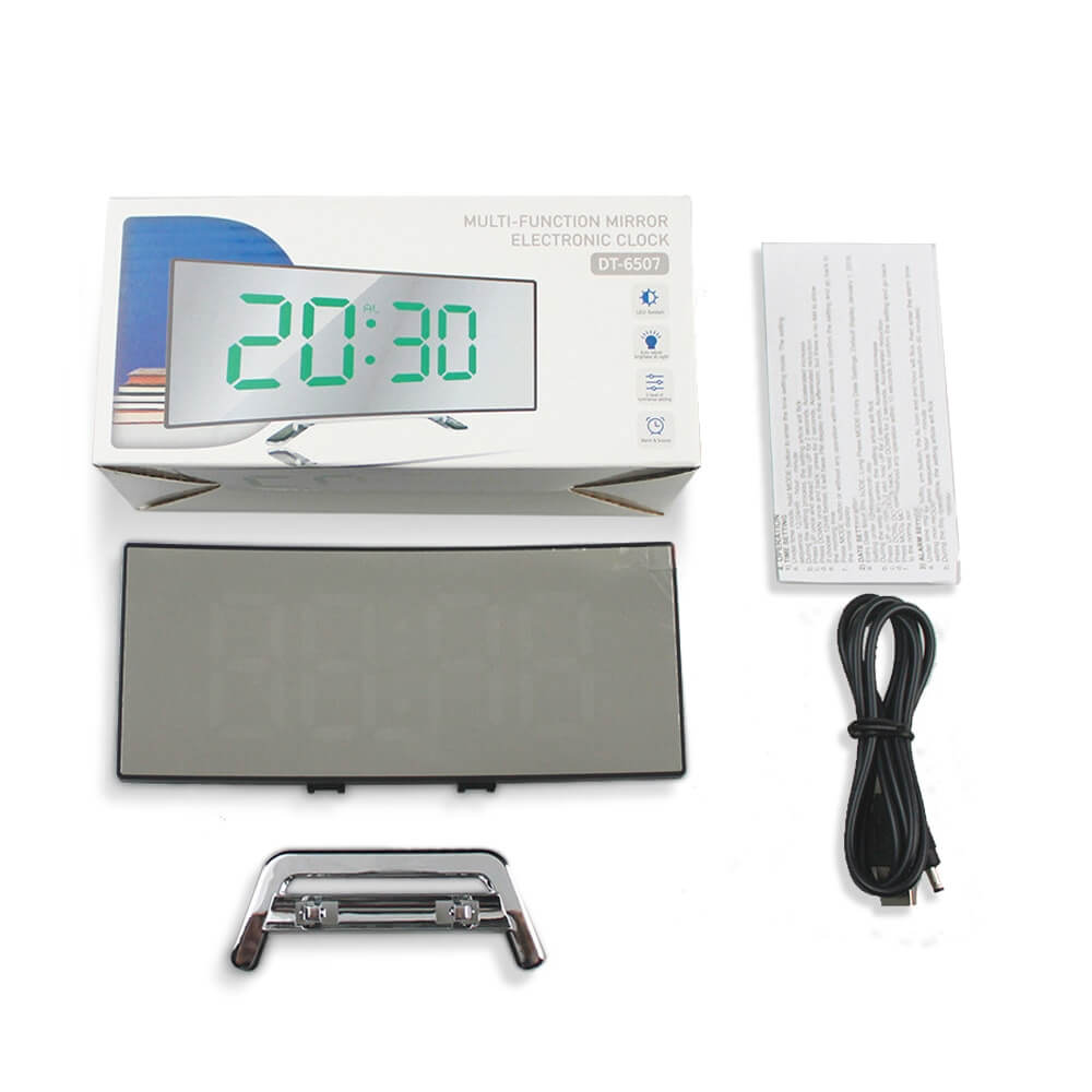 Gebogener LED Digitalwecker - Rass