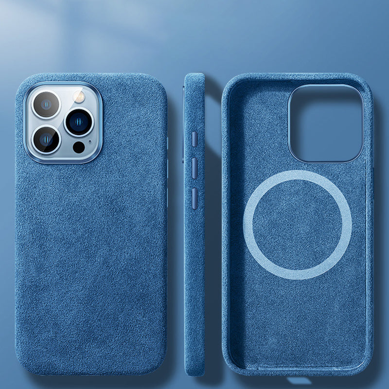 Italienische Alcantara Magnetische Hülle für Iphone