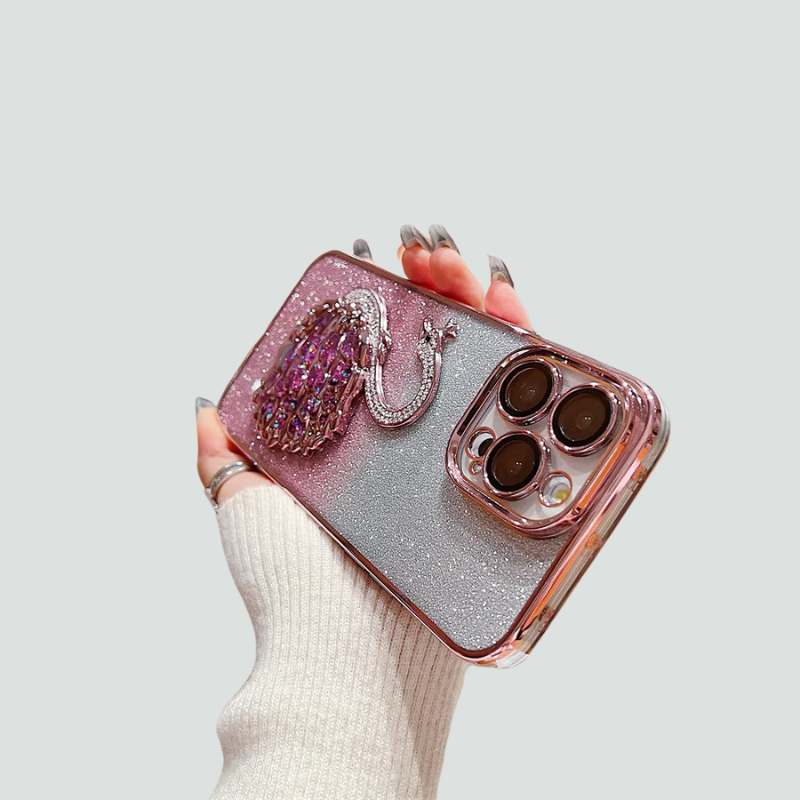 Gradient Diamond Schwan iPhone Glitzer Handyhülle