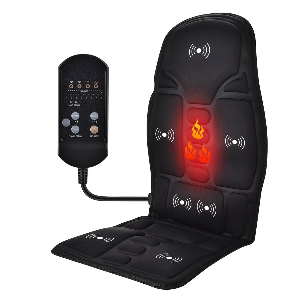 Triple-Action Massageauflage Shiatsu Rollen Vibration mit Wärme für Rücken & Auto