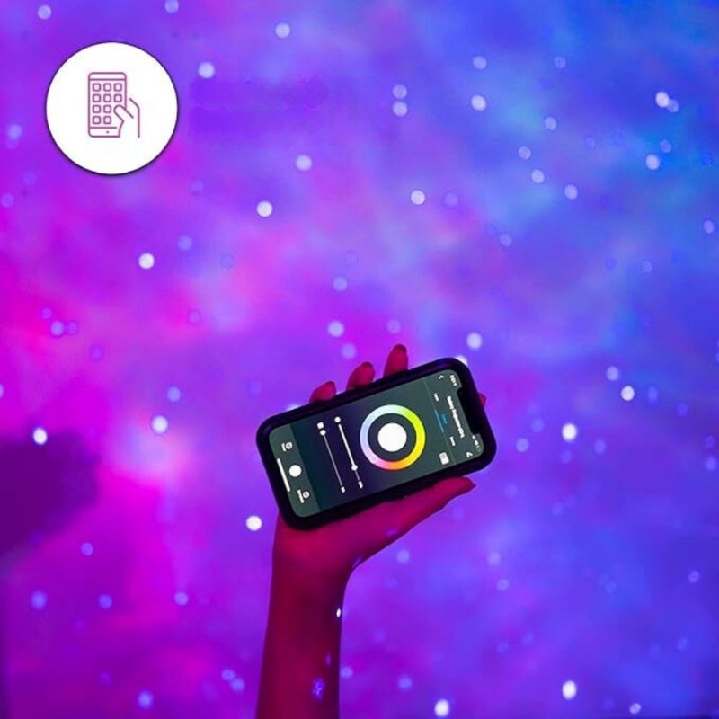 Zelara - WiFi Smart Galaxie Stern Projektor mit 360° Aurora und Sternenlicht Effekt