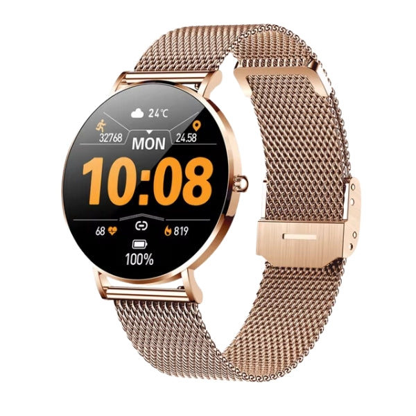 Ultra-Dünne Smartwatch für Damen – AMOLED-Display, Wasserdicht und Sportfunktionen