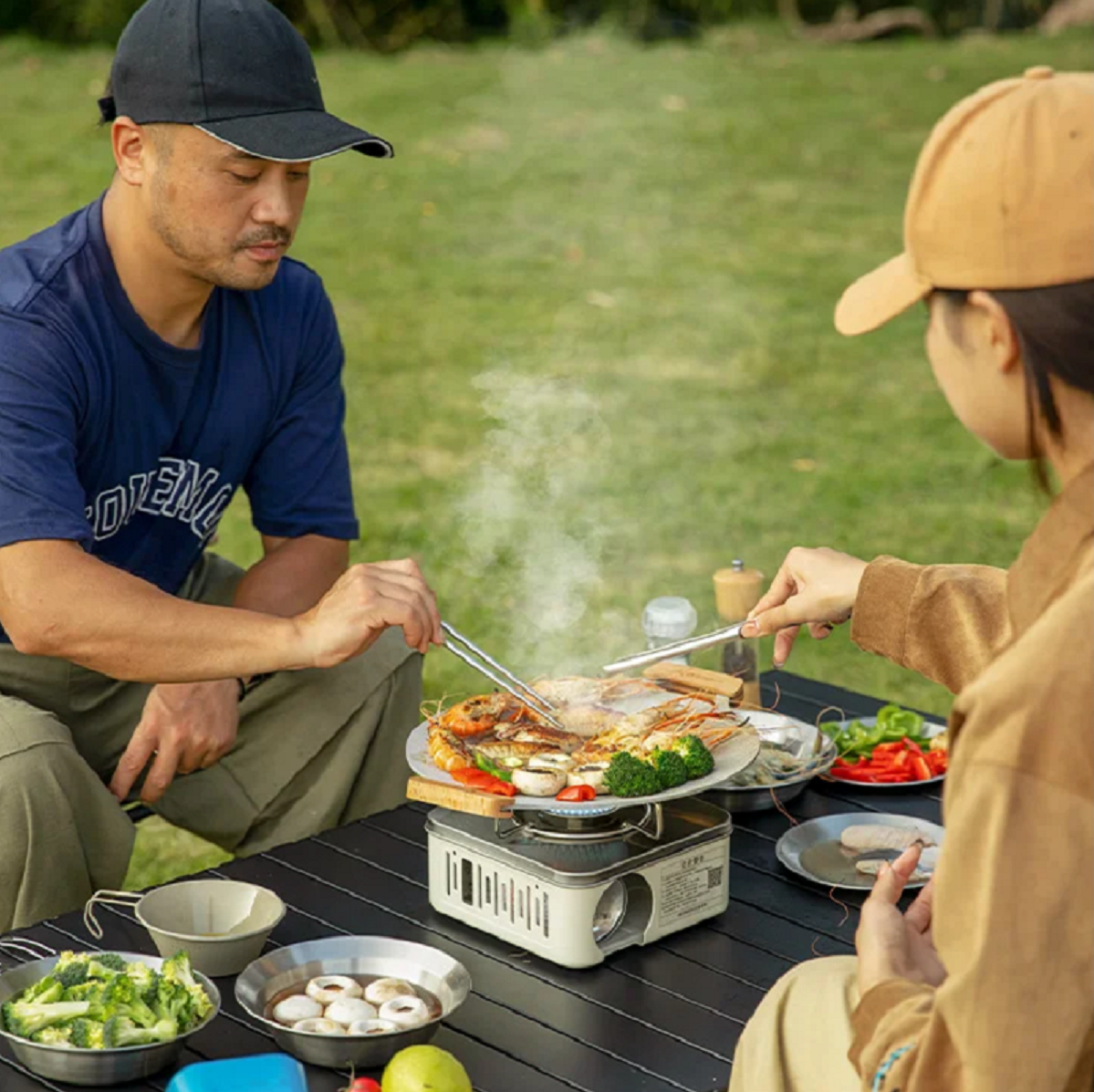 Portabler Camping-Gasherd | 2800W hohe Feuerkraft, leicht und tragbar für Outdoor-Kochen, Picknicks und Camping-Abenteuer