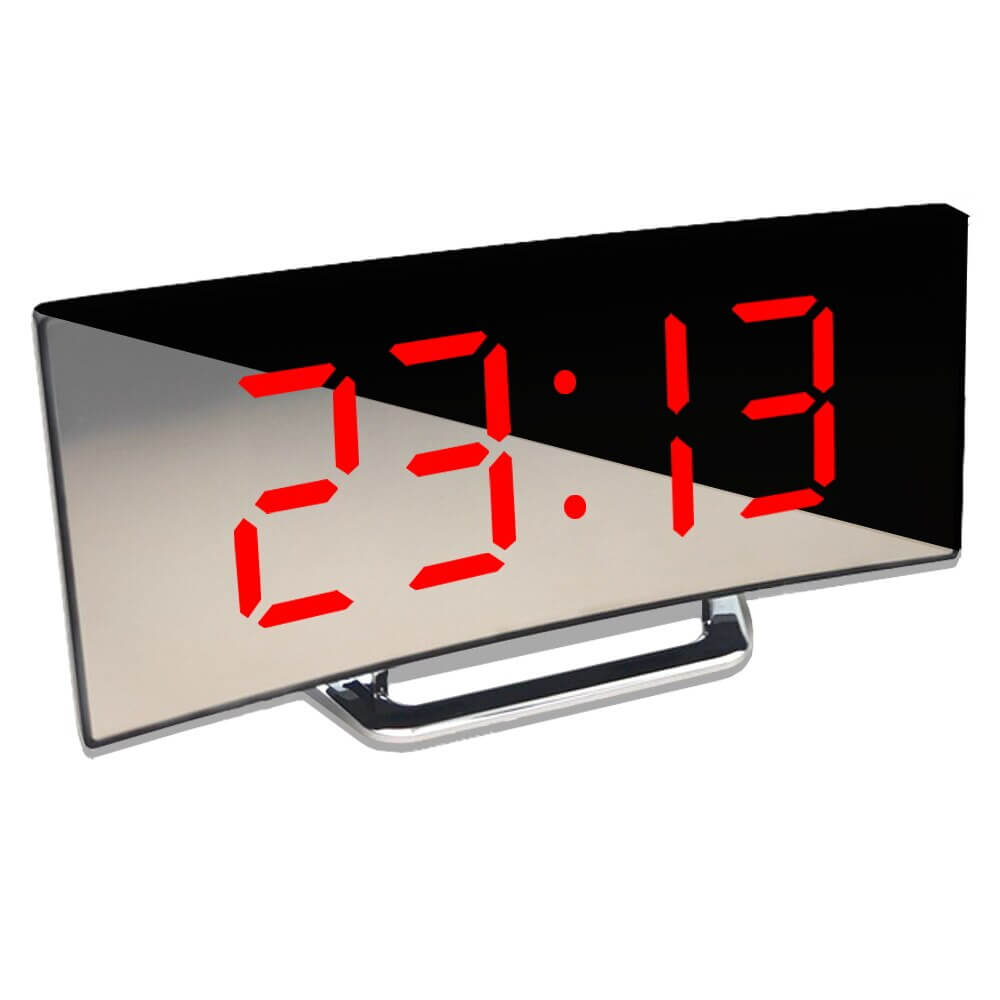 Gebogener LED Digitalwecker - Rass