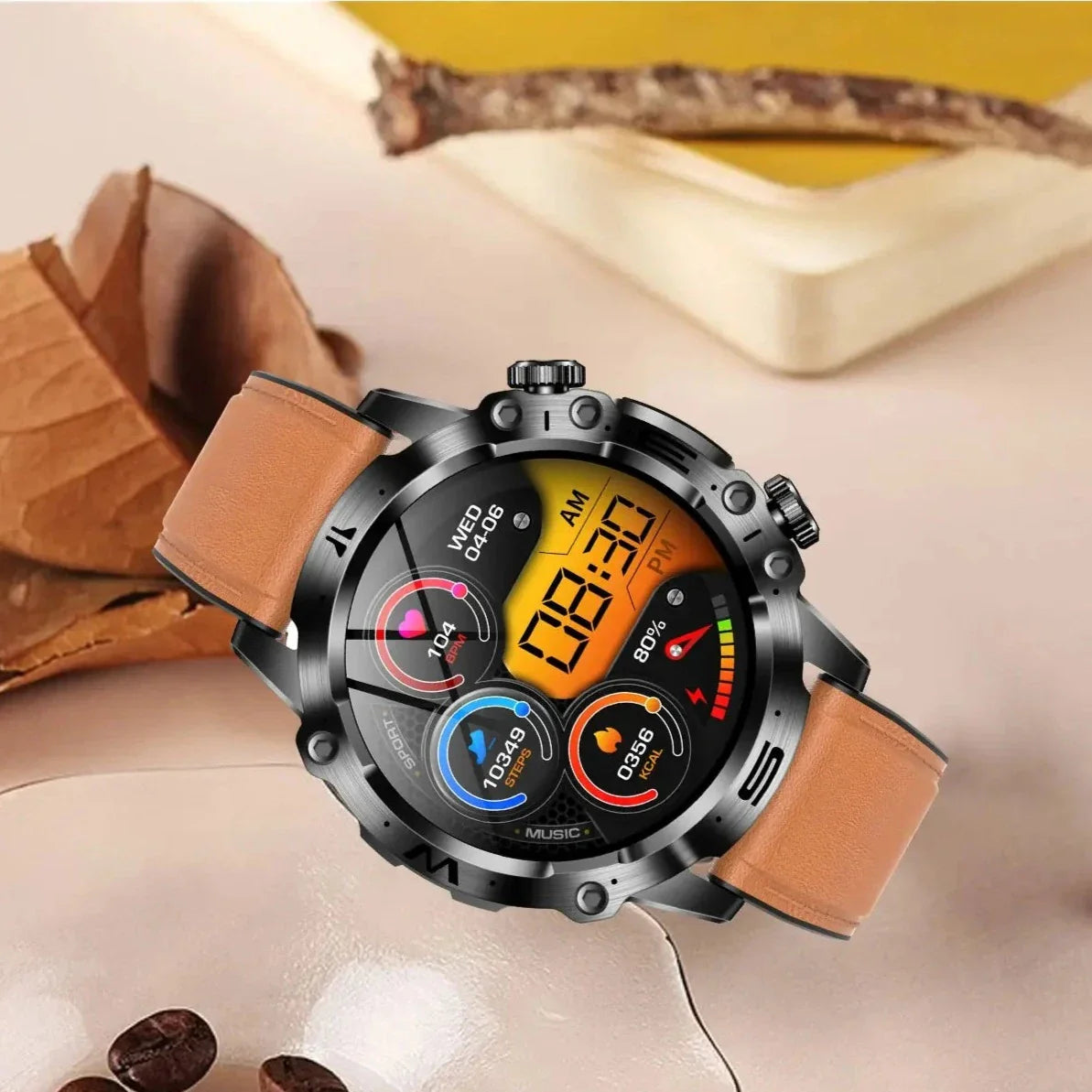 Smart Ware Pulse 2 High-End ECG PPG und Blutzuckerüberwachungs-Smartwatch