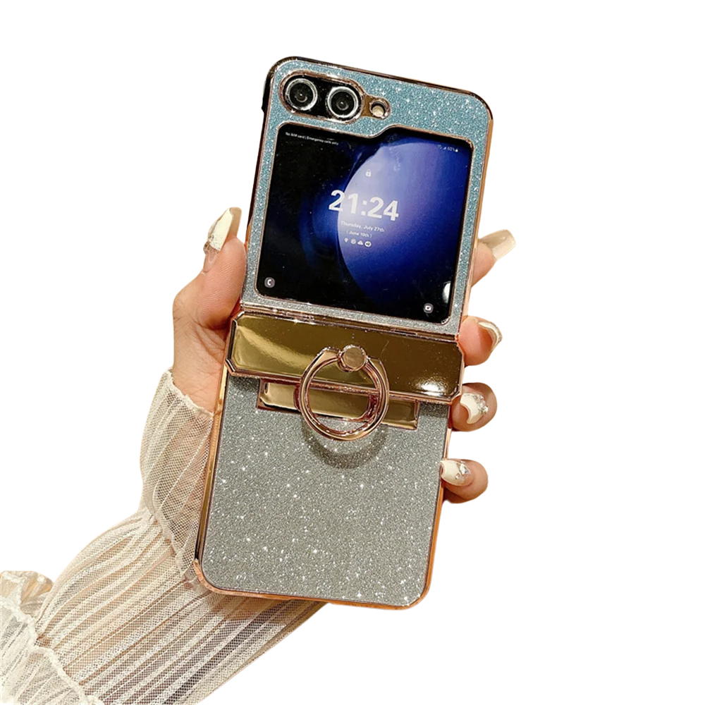 Gradient Glitter Diamond Samsung Z Flip Ring Halter Hülle