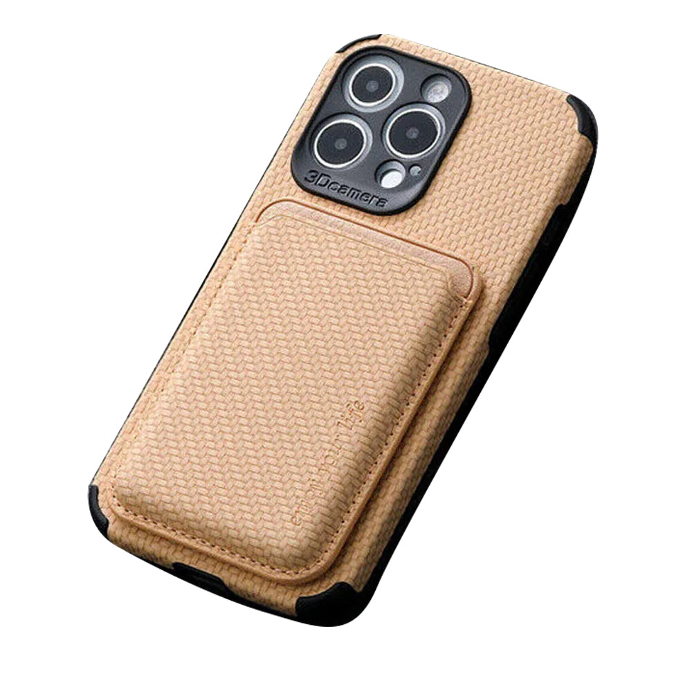 Hochwertiges Kohlefaser-Magnetgehäuse mit Kartenhalter iPhone Hulle | MagSafe Wallet Case Schutzhülle mit Rundumschutz und Kameralinsenschutz | Panzertasche Handyhülle für Apple iPhone 15/14/13/12/11 Pro Max, Plus, Mini Cover | Limitierte Auflage