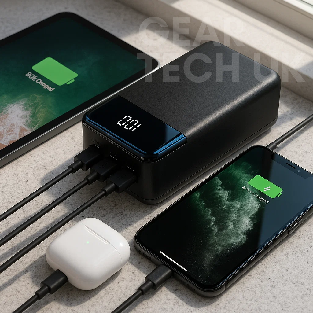 100.000mAh Powerbank mit superschnellem Laden für Handys, Tablets und Laptops - Hochleistungsportable Ladegerät