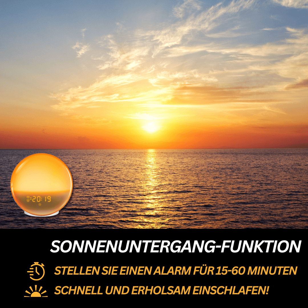 Lichtwecker mit Radio & Naturgeräuschen - GlowRise