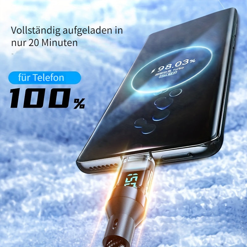 BlitzCharge Pro Turbo 120W 6A USBC Kabel mit Display