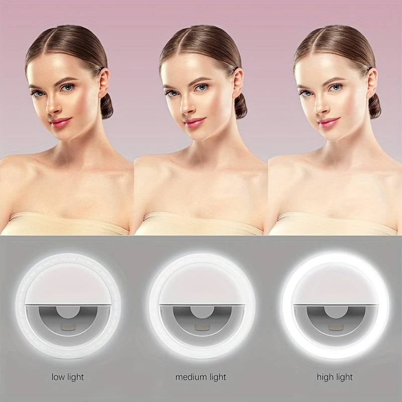 Lumi LED Selfie Ring Light – Tragbare Aufladbare Lampe für Smartphone und Computer